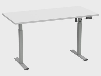 VCM Elektrisch verstelbaar bureau E-Lona (Wit/zilver, 110 x 50 cm)