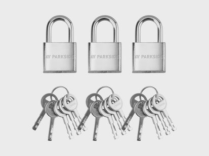 PARKSIDE Hangslot of kabel voor hangslot (Hangsloten 3-delig)