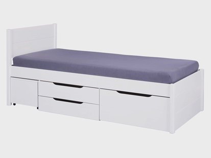 INTER LINK Functioneel bed Efetivo, met geïntegreerde nachtkastjes en lattenbodems. (90 x 200 cm)