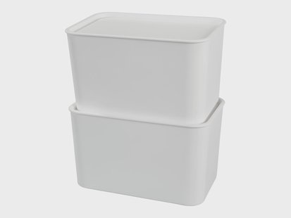 W5 Opbergboxen met deksel 5 L - 2 stuks