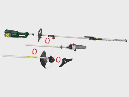 PARKSIDE 4-in-1 accu-tuingereedschap 40 V zonder accu's en lader