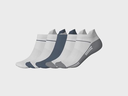 CRIVIT 5 Paar sportsokken (Wit/blauw, 43-46)