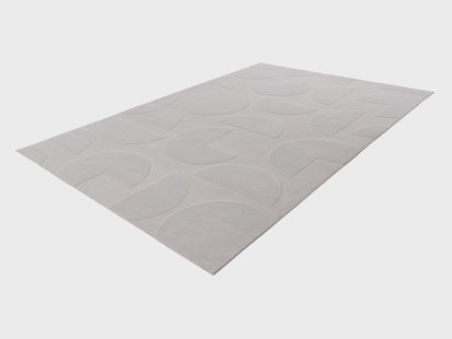 KAYOOM Vloerkleed Niburi 100 - laagpolig & moderne glans (425, Zilver, 200 x 290 cm)
