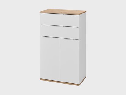 LIVARNO Kast met 2 laden en 2 deuren - wit met eikenlook