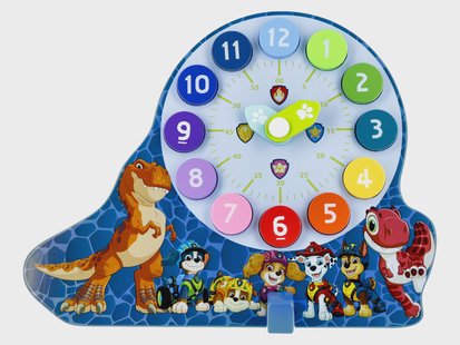LUPILU Houten klok of magneetbord Paw Patrol (Stapelpuzzel klok)