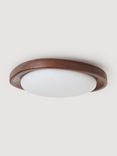 Plafondlamp Matthew met frame van essenhout