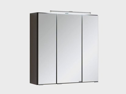 HELD Badkamer spiegelkast Bologna 3D (LED opbouwlamp, Donkergrijs, 60 cm)