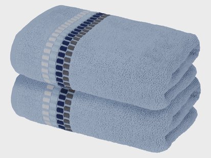 LIVARNO Set van 2 handdoeken 50 x 100 cm (Lichtblauw)