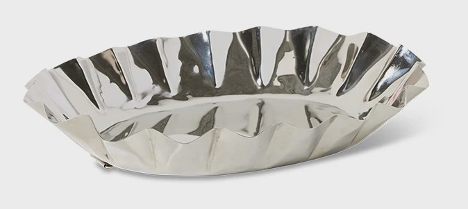 HKLIVING Dienblad New Classics Ovaal, 39 x 28cm - Zilver