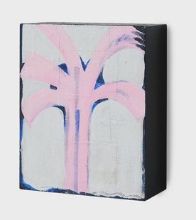 HKliving Wandobject Palmlines 16 x 13cm - Roze