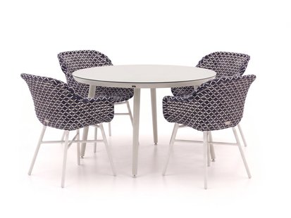 + 15% kassakorting | Hartman Delphine/Sophie Studio ø128cm dining tuinset 5-delig - Laagste prijsgarantie!