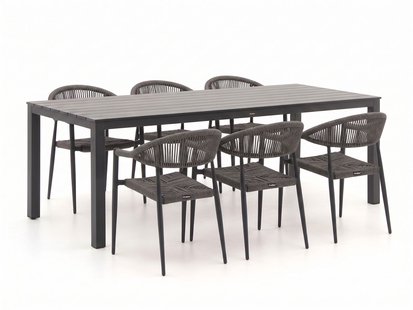 + 15% kassakorting | Manifesto Belpasso/Menzano 220cm dining tuinset 7-delig stapelbaar - Laagste prijsgarantie!