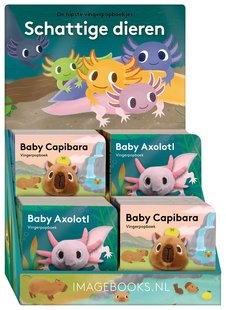 Display Vingerpopboekjes Schattige dieren 2 x 8 ex.
