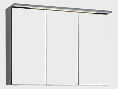 HELD Badkamer spiegelkast Bologna 3D (LED-inbouwlamp, Donkergrijs, 90 cm)