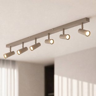Lindby plafondspot Iluna, 6-lamps, koffiebruin, GU10