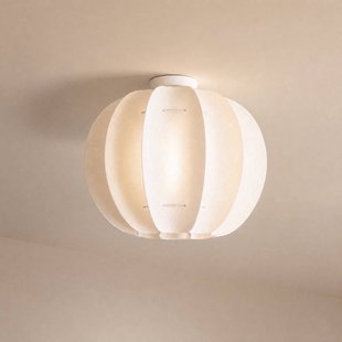 Winslow plafondlamp, E27, Ø 50 cm, crèmewit, kunststof - Lindby - Woonkamer - Scandinavisch - 1 lamp