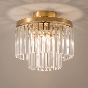 Felicity plafondlamp, Ø 30 cm, messing, E27 - Lindby - Woonkamer - Modern - Glas - 1 lamp
