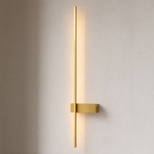 Lindby LED wandlamp Natsumi, messing, aluminium, 90 cm