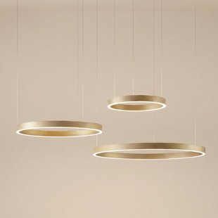 Quitani LED hanglamp Aureon, goud, Ø 80 cm, dimbaar, CCT