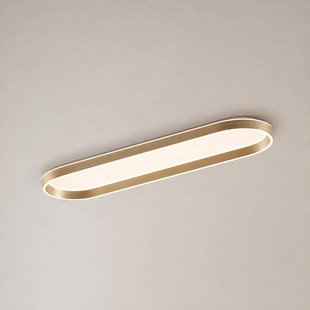 Rylan LED plafondlamp, messing, 112 cm, CCT dimbaar - Lucande - Woonkamer - Modern - Metaal - Hoekig