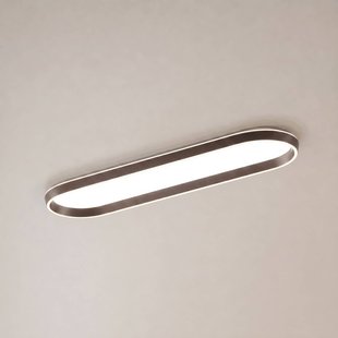 Rylan LED plafondlamp, bruin, 112 cm, CCT dimbaar - Lucande - Woonkamer - Modern - Metaal - Hoekig