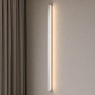 Kinsley LED wandlamp, nikkel, dimbaar, 90 cm, CCT - Lucande - Woonkamer - Modern - Metaal - Hoekig