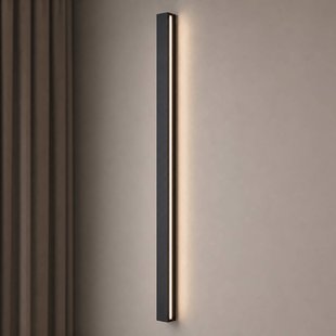 Lucande LED wandlamp Kinsley, 90 cm, zwart, dimbaar, CCT
