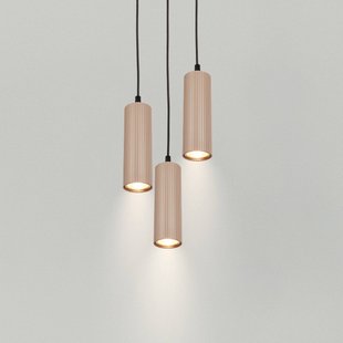 Briloner Hanglamp Ida, beige, 3-lamps, Ø 20 cm, GU10