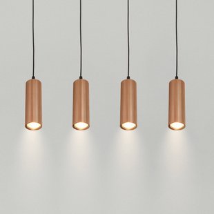 Briloner Hanglamp Ida, bruin, 4-lamps, lengte 76 cm, GU10