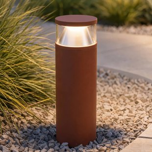 Lucande LED tuinpadverlichting Cylo, terracotta, hoogte 50 cm, IP65