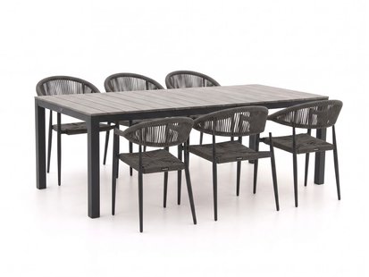 + 15% kassakorting | Manifesto Belpasso/Fidenza 220cm dining tuinset 7-delig stapelbaar - Laagste prijsgarantie!