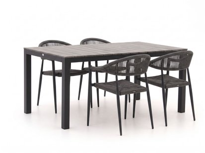 + 15% kassakorting | Manifesto Belpasso/Fidenza 160cm dining tuinset 5-delig stapelbaar - Laagste prijsgarantie!