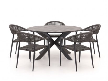 + 15% kassakorting | Manifesto Belpasso/Fidenza ø149cm dining tuinset 6-delig stapelbaar - Laagste prijsgarantie!