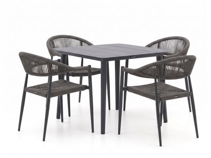 + 15% kassakorting | Manifesto Belpasso/Sora ø90cm dining tuinset 5-delig stapelbaar - Laagste prijsgarantie!