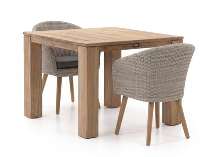 + 10% kassakorting | Intenso Tropea/ROUGH-X 100cm dining tuinset 3-delig - Laagste prijsgarantie!