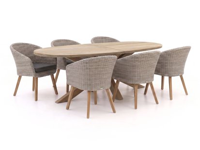 + 15% kassakorting | Intenso Tropea/ROUGH-Y Ellips 240cm dining tuinset 7-delig - Laagste prijsgarantie!