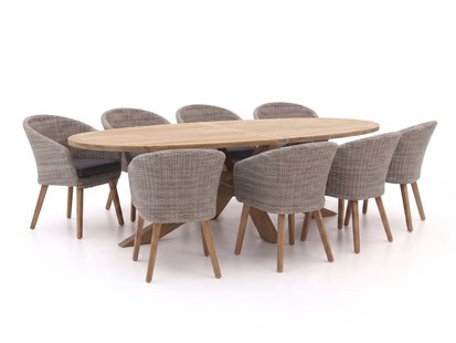 + 15% kassakorting | Intenso Tropea/ROUGH-Y Ellips 280cm dining tuinset 9-delig - Laagste prijsgarantie!