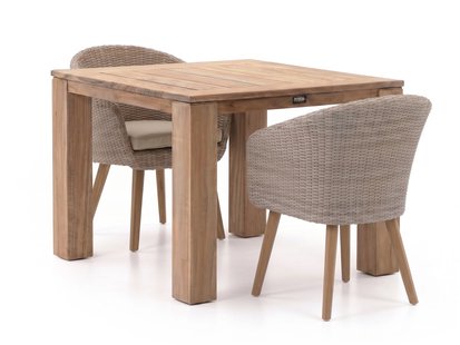 + 15% kassakorting | Intenso Tropea/ROUGH-X 100cm dining tuinset 3-delig - Laagste prijsgarantie!