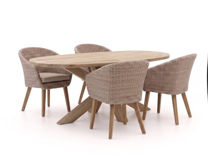 + 15% kassakorting | Intenso Tropea/ROUGH-Y Ellips 200cm dining tuinset 5-delig - Laagste prijsgarantie!