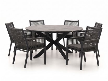 + 15% kassakorting | Manifesto Rivola/Fidenza ø149cm dining tuinset 7-delig - Laagste prijsgarantie!