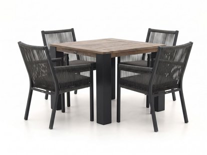 + 15% kassakorting | Manifesto Rivola/ROUGH-X 100cm dining tuinset 5-delig - Laagste prijsgarantie!