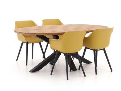 + 15% kassakorting | Hartman Sophie Studio/Stephanie 200cm dining tuinset 5-delig - Laagste prijsgarantie!
