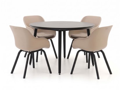 + 15% kassakorting | Hartman Le Soleil Element/Sophie Studio ø128cm dining tuinset 5-delig - Laagste prijsgarantie!