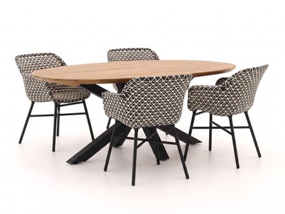 + 15% kassakorting | Hartman Delphine/Stephanie 200cm dining tuinset 5-delig - Laagste prijsgarantie!