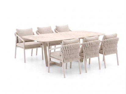 + 15% kassakorting | SUNS Sato/Palermo 280cm dining tuinset 7-delig - Laagste prijsgarantie!