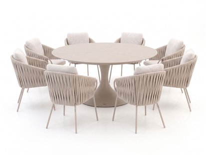 + 15% kassakorting | SUNS Dolce/Nova ø170cm dining tuinset 9-delig - Laagste prijsgarantie!