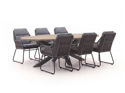 + 15% kassakorting | Intenso Isorella/ROUGH-Y Ellips 200cm dining tuinset 7-delig - Laagste prijsgarantie!