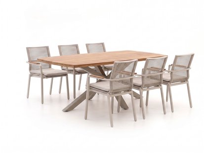 + 15% kassakorting | Bellagio Marudo/Induno Deens Ovaal 240cm dining tuinset 7-delig stapelbaar - Laagste prijsgarantie!