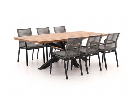 + 15% kassakorting | Bellagio Marudo/Induno Deens Ovaal 240cm dining tuinset 7-delig stapelbaar - Laagste prijsgarantie!