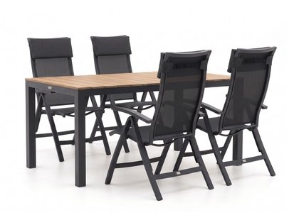 + 15% kassakorting | Bellagio Lugo/Fidenza 160cm dining tuinset 5-delig - Laagste prijsgarantie!